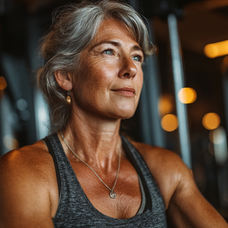 Активні люди старшого віку займаються фітнесом