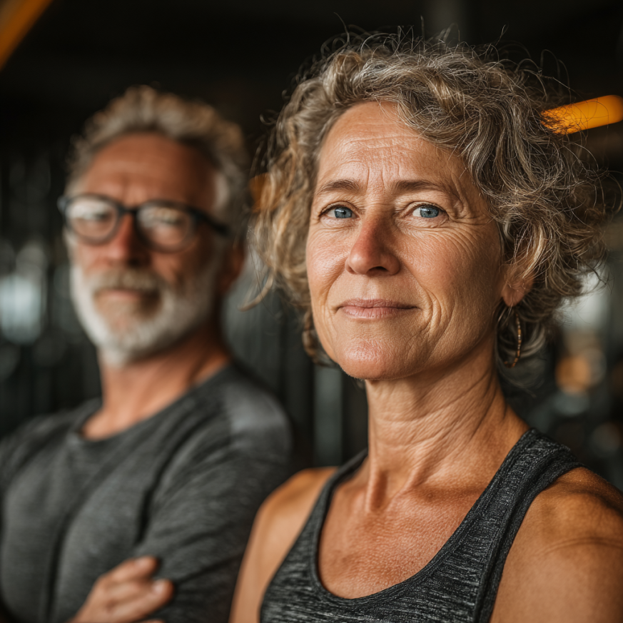 Групове заняття йогою для людей старшого віку